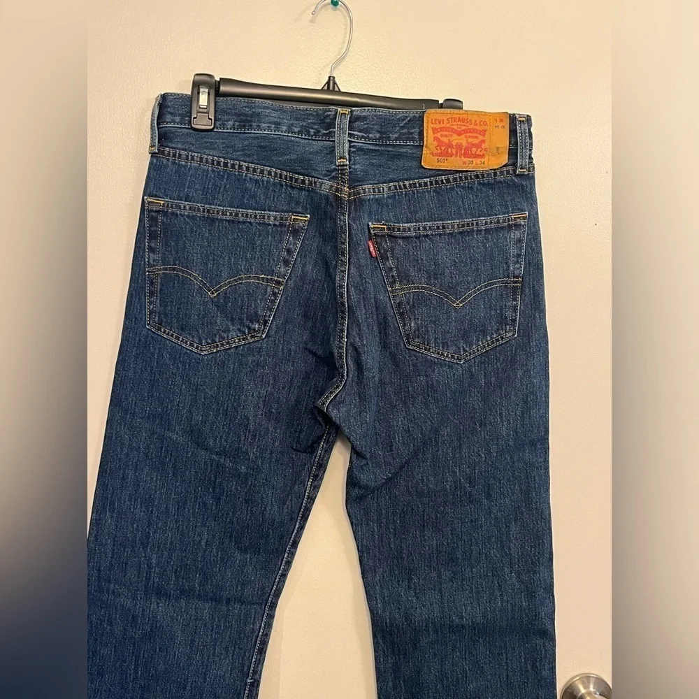 Levi's 501 Classic Blue Jeans, mens, size 33 x 34